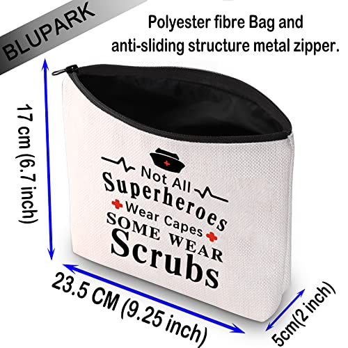 Nursing Gift RN Gifts Not All Superheroes Wear Capes Makeup Bags Nurse DT Gifts Nurse Appreciation Bags (Superheroes Wear Scrubs)