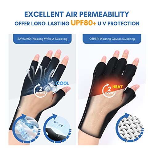 SAVILAND 36 Colors Mirror Chrome Nail Powder Set with UPF80+ U V Gloves for Nails