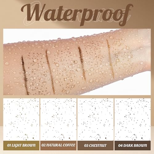 Freckle Pen Lifelike Natural Freckle Makeup 2PCS Long Lasting Waterproof & Smudge Proof Freckle Faux Looking Freckle Pencils - Chestnut + Dark Brown