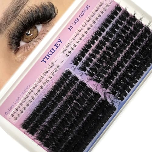 Fluffy Lash Clusters Cat Eye Faux Mink Eyelash Clusters with Bottom Lash Clusters 100D 200D Individual Lashes D Curl Mega Volume Eyelash Extension Clusters 10-22mm
