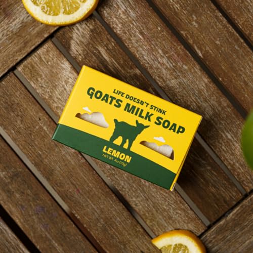 Stinkbug Natural Organic Goats Milk Soap With Lemon, Natural Ingredient, 4 Ounce Pack of 3