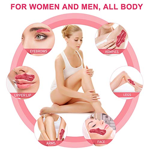 1.3lb Hard Wax Beads for Hair Removal, Yovanpur Pearl Wax Beads for Brazilian Waxing, Waxing Beans for Sensitive Skin, 21oz Face Eyebrow Back Legs At Home with 20pcs Wax Sticks (Rose pink& Dark green)