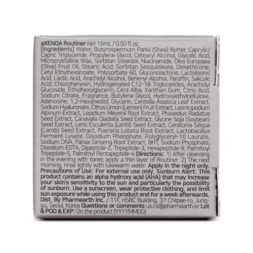 AXENDA Routiner, Gentle Exfoliating Sleeping Peel Pack, Dull, Pigmentation, Blackhead, Acne, Sensitive Skin, Korea skin care, AHA,BHA, PHA, 15ml/0.50 fl.oz.