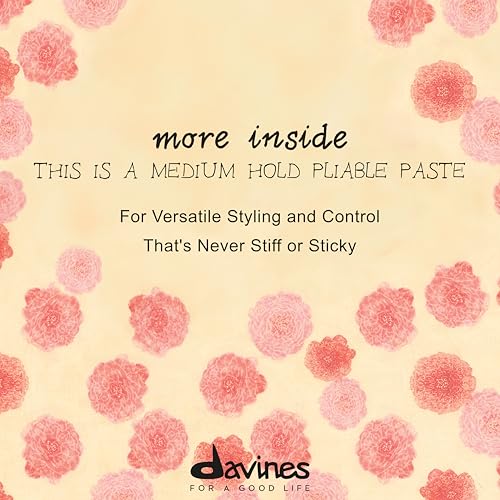 Davines This Is A Medium Hold Pliable Paste, Medium Hold Texture & Control - Invisible Effect for Natural Looks - Maintains Styling without Stiffness, 4.23 Fl Oz