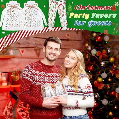 48 Sets/288 Pcs Christmas Party Favors Christmas Hand Cream Body Lotion Lip Balm Nail File Gifts Set Xmas Stocking Stuffers Travel Size Lotion Bulk Holiday Party Supplies for Coworkers Women Adults
