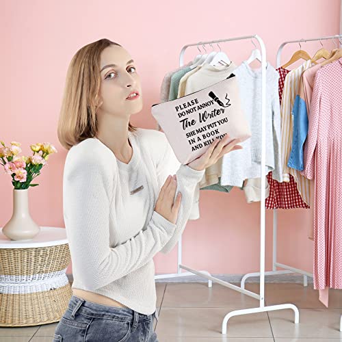 BLUPARK Writer Gift Author Gift Writer Cosmetic Bag Please Do Not Annoy The Writer Makeup Bag Writing Gift for Author (Do not annoy the Writer)