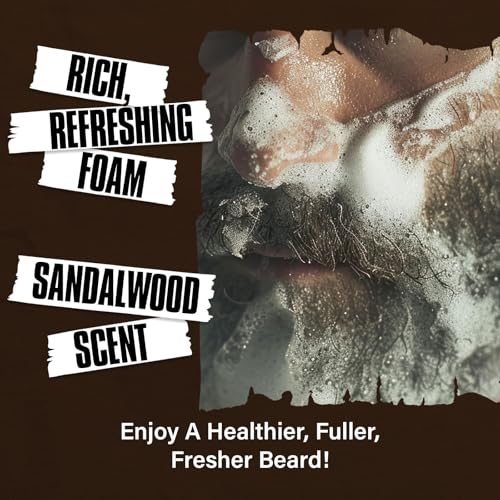 2-in-1 Beard Wash and Conditioner ? Cleanse, Hydrate & Soften Dry, Coarse Beard, Beard Shampoo for a Fuller & Healthier Beard ?Sandalwood Scent, 8.45 oz
