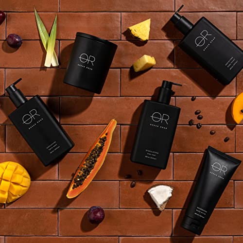 OCEAN ROAD Black Exfoliating Hand Wash 13.5 fl oz - Volcanic Sand Granules & Desert Harvest Fruits, Gentle Natural Scrub that Softly Exfoliates, Ethically Sourced, Vegan, Australian Made