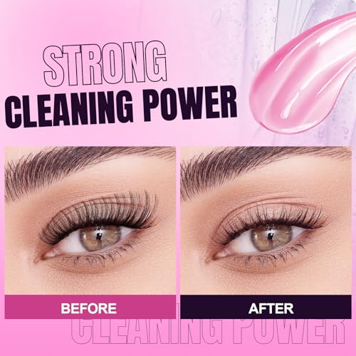 Lash Extension Remover Cream Eyelash Extension Remover Low Irritation Dissolves Powerful Eyelash Glue Remover for Salon Lash Glue Remover(Strawberry 10g)