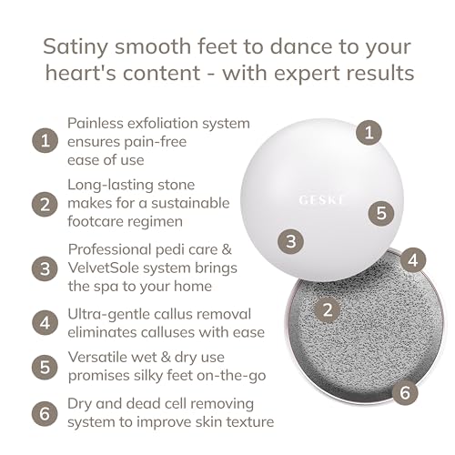 GESKE Pumice Stone Callus Remover | 7 in 1 | Foot File with Replaceable Long-Lasting Pumice Stone | for Smooth Feet | Advanced Exfoliator & Skin Softener | Ideal for Your Pedicure Kit
