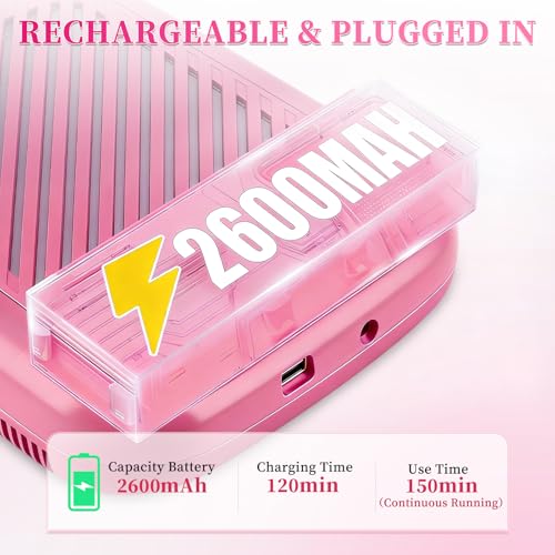 TADOPRO Nail Dust Collector, Rechargeable 4500RPM Dust Collector Nail Tech Brushless Motor with 3 Suction Modes Easy-Control Nail Vacuum Dust Collector Extractor for Beginners Home Salon Use (Pink)