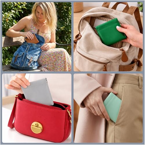 Hoolerry 30 Pcs Small Makeup Bag Portable Mini Women's Leather Pouches Self Closing Coin Purse Bulk Waterproof Lambskin Cosmetic Bag for Travel Lipstick Cosmetic Headphones Jewelry