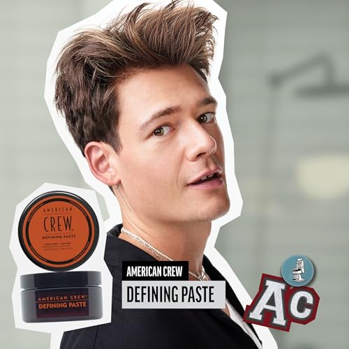 AMERICAN CREW Men's Hair Defining Paste,Like Hair Gel with Medium Hold-Hair Gel & Low Shine,3 oz,(Pack of 2)