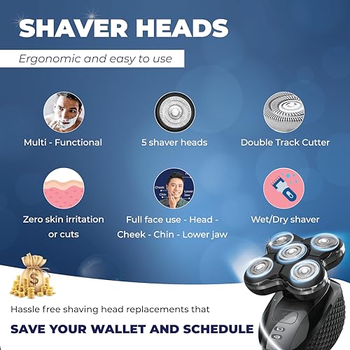 Pro Head Shaver Replacement Blades Compatible with Remington Balder Pro Head Shaver Model XR7000, Precision Electric Shaving for Bald Men (Pack 1)