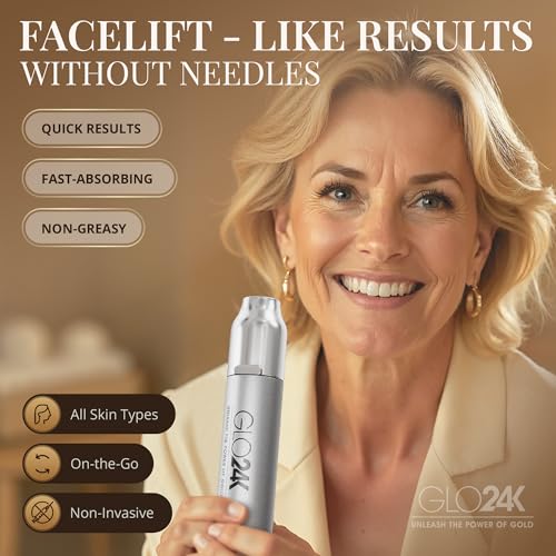 GLO24K Instant Wrinkle Filler for Face, XL Lifting Cream for Eye and Face, Lift and Tightening Non-Invasive with Hyaluronic Acid, 24k Gold, Peptides and Vitamins for Youthful Appearance, 1.2 fl oz