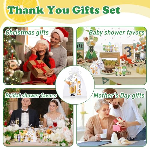 36 Pack Hand Cream Bulk and Lip Balm Bulk Sets, Easter Basket Stuffers, Thank You Gifts and Birthday Gifts with Thank You Card Organza Bags, Mothers Day Gifts, Teacher Gifts, Nurse Gifts