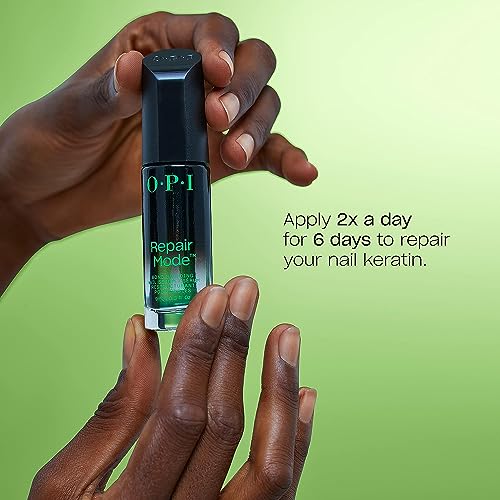 Bundle of OPI xPress/ON Press On Nails, With Nail Glue, French Tip Nail Art, Short, French Press + OPI Repair Mode Bond Building Nail Serum, Clear, 0.3 fl oz
