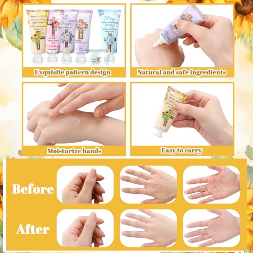 36 Pcs Christian Gifts Bulk for Women Mother's Day Cross Hand Cream Travel Size Easter Bible Verse Gifts Jesus Religious Scripture Faith Party Favor for Sunday Prayer Church Women Mom Teacher