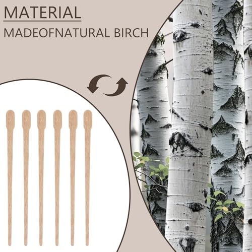 1200 Pcs Wooden Wax Sticks Small Wax Spatulas Applicator Wood Craft Sticks for Body Hair Eyebrow Lip Nose Brow Removal