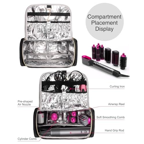 Hair Tools Travel Bag Large Capacity Wide-open Pouch, Hair Accessories Organizer for Flat Irons, Straighteners, Curling Iron,Travel Essentials for Women