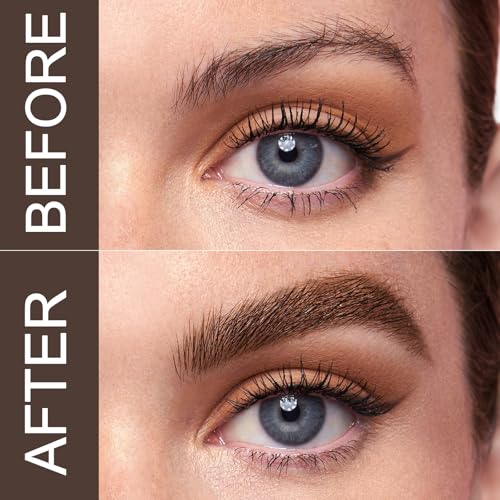 Microblading Eyebrow Pen,Waterproof Eyebrow Pencil With Micro 4-Fork Tip,Long Lasting Eye Brow Pen & Clear Brow Gel Set,Eye Makeup Pencil for Women,Dark Brown