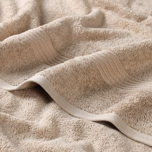 Superior Egyptian Cotton 10-Piece Face Towel Set , Small Towels For Facial, Spa, Quick Dry, Absorbent Towels, Bathroom Accessories, Guest Bath, Home Essentials, Washcloth, Airbnb, Taupe