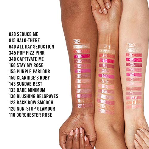 Rimmel Stay Glossy Lip Gloss - Non-Sticky and Lightweight Formula for Lip Color and Shine - 133 Bare Minimum, .18oz (Pack of 2)