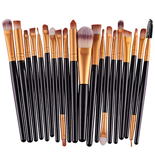 20pcs Makeup BRUSHES Kit Set Powder Foundation Eyeshadow Eyeliner Lip Brush NEW ¡¦ (WHITE + GOLD)