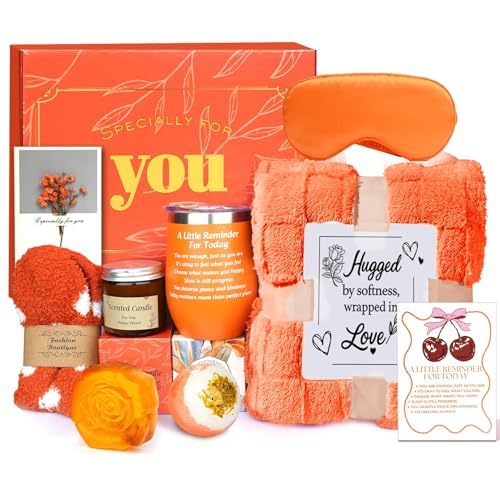 Gifts for Girlfriend - Self Care Gift Get Well Relaxing Spa Galentines Day Gift Basket Set, Birthday Spring Graduation Easter Gifts for Mom, Sister, Friends Teacher Girlfriend