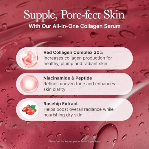 Arencia Overnight Red Smoothie Face Mask Serum, Glowing & Soothing with 30% red collagen, Niacinamide, Peptide, Vitamin E (Pack of 2)