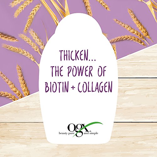 OGX Thick & Full + Biotin & Collagen Conditioner Salon Size (1) 25.4 Ounce Bottle Paraben Free Sulfate Free Ingredients Nourishing, Sulfate Free Surfactant Haircare System