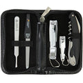 3 Swords Germany - brand quality 5 piece manicure pedicure grooming kit set for professional finger & toe nail care scissors clipper fashion leather case in gift box, Made by 3 Swords (00804)
