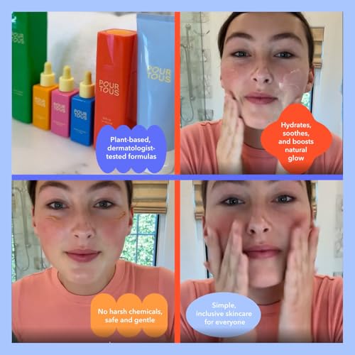 Facial Serum Gift Set (5 pc) | Base Serum + 3 Boosters + Carry Pouch w/Niacinamide & Hyaluronic Acid | Safe Plant-Based Skincare For Tweens Teen & Young Adult Skin