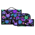 MNSRUU 3 PCS Toiletry Bag, Magic Fox with Camellia Hanging Makeup bag for Toiletries Travel Toiletry Organizer Bags Portable Clear Toiletry Kit