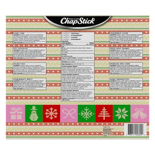 ChapStick Advent Calendar 2025 ? Cozy Countdown to Christmas, Variety 12-Pack Lip Balm Gift Set, Holiday Gifts for Women, Men, Teens, Coworkers, Grandpa & Grandma, 0.15 Oz Each