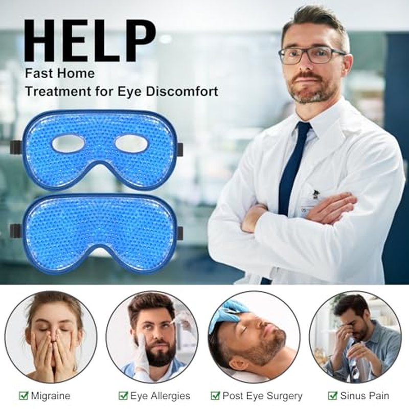 BeeVines 4 Pack Gel Eye Masks