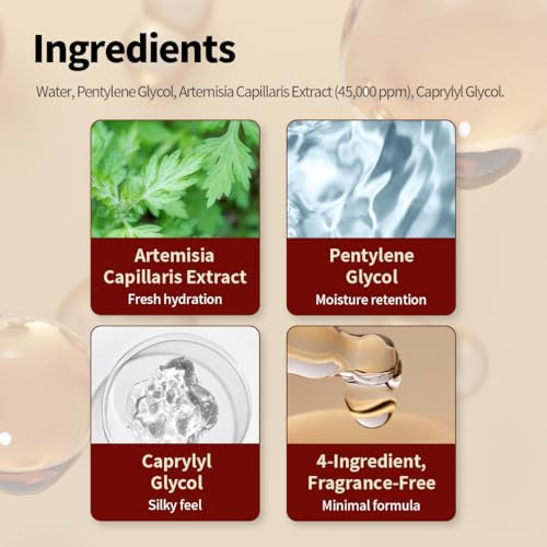 1.618 Artemisia Capillaris Essence, 6.08 fl oz - mugwort, Soothing & Hydrating Korean Skincare Essence for Sensitive Skin