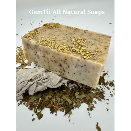 Rosemary & Tea Soap Bar | Premium Cold Processed | Handcrafted | Natural Ingredients | Made in USA | Gentle Nourishing Face & Body Bar