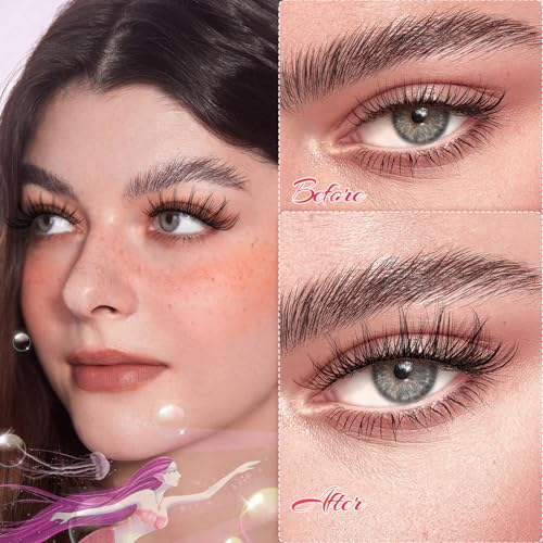 Mermaid Lash Clusters Kit Eyelash Extension Kit 144pcs C Curl Natural Wispy Lash Clusters DIY Ultra-Thin Band Eyelash Clusters with Tools,Salon-Effect Individual Lashes(Mermaid 02 kit,8-18mm£©