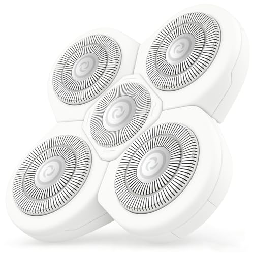 Compatible with Freebirds Replacement Blades Women White,5-Blade Rotary Refill Compatible with Freebirds Shaver for Women,Waterproof,1Pack.