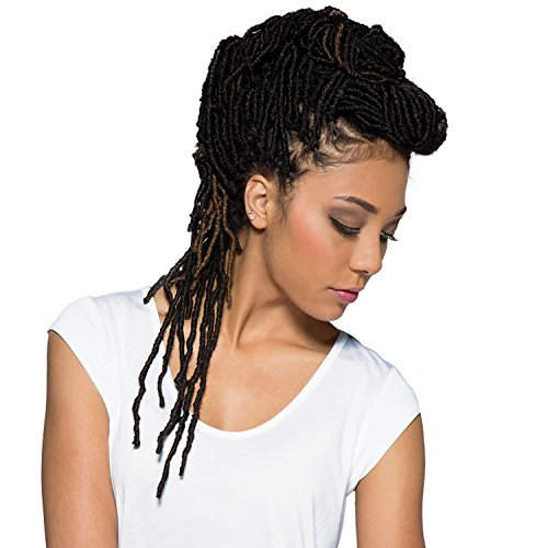 Bobbi Boss Synthetic Hair Crochet Braids African Roots Braid Collection Nu Locs 14" (6-PACK, 1B)
