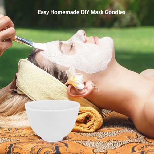 4 Piece Silicone Mixing Bowls, 3.93 Inch Microwaveable Silicone Bowl with Dual Ended Stirring Sticks for Facial Masks, Mud Masks, and Other Skin Care Products Facial Bowls for Aestheticians