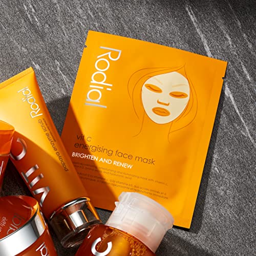 Rodial Vit C Energising Sheet Masks,0.67 Fl Oz (Pack of 4)