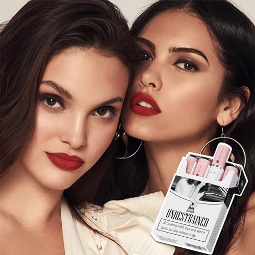 Charm Kiss 4 Colors Matte Lipstick Popular Set, Long Lasting 24 Hours Non-Sticky Velvet Lipstick