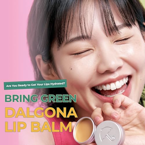 BRING GREEN Dalgona Lip Balm 10g, Shea Butter & Squalane, Hydrating Moisturizing Lip Care for Dry Chapped Lips