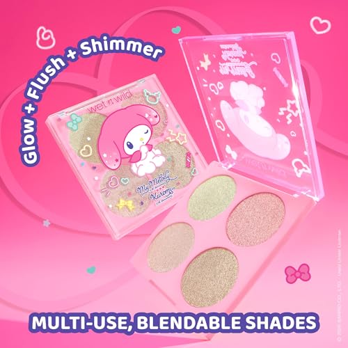 wet n wild My Melody and Kuromi Face Quad - My Sweet Glow