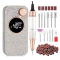 Electric Nail Drill, 40000RPM Cordless Nail File with 12 Drill Bits for Acrylic Nails Gel Polishing, E File Professional, Nail Kit Machine for Manicure Salon Home AB Diamond
