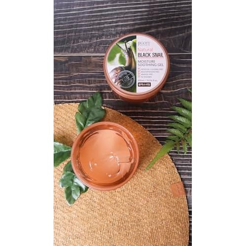 Jigott Natural Black Snail Moisture Soothing Gel 300ml/10.56 fl.oz - Artificial Coloring Fee, Benzophenone Free, Mineral Free, No Paraben (Black Snail)