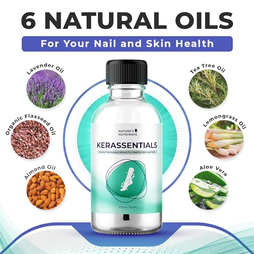 Kerassentials Oil, 8-IN-1 Plant-Based Formula, Natural Ingredients | Made in USA, No Stimulants, Non-GMO ? 15ml, 3 Month Supply