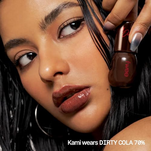 fwee 3D Voluming Gloss 70% (Rich) | High Shine, Non-Sticky Lip Gloss for Makeup | Long-Lasting, Moisturizing Gel Formula ? Dirty Cola 70% | 30% & 70% Pigment Options | 5.3g